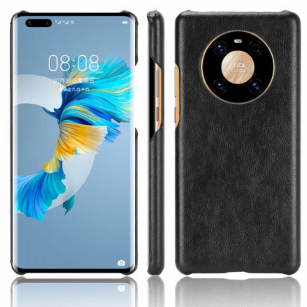 Kryt Na Huawei Mate 40 Pro Kožený Efekt Litchi