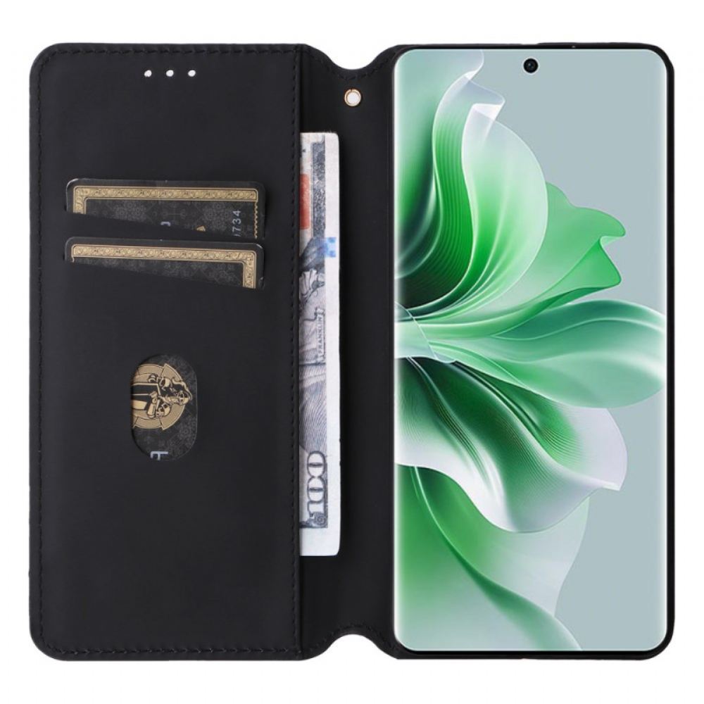 Kožené Pouzdro Folio Oppo Reno 11 Pro 5g Diamanty