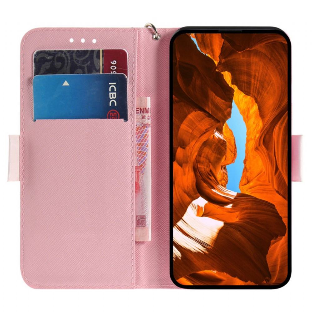 Kožený Kryt Oppo Reno 11 Pro 5g Panda Love With Strap