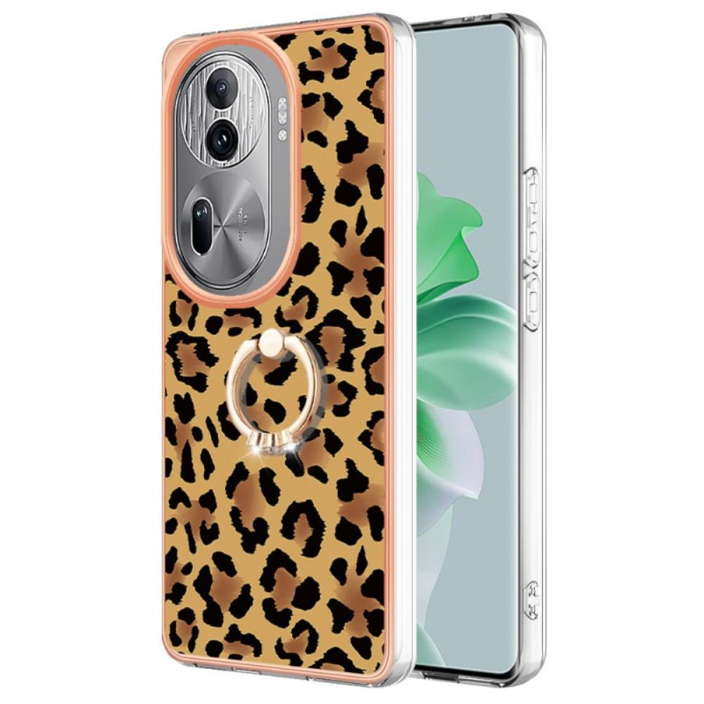 Kryt Oppo Reno 11 Pro 5g Podpůrný Kroužek S Leopardím Vzorem