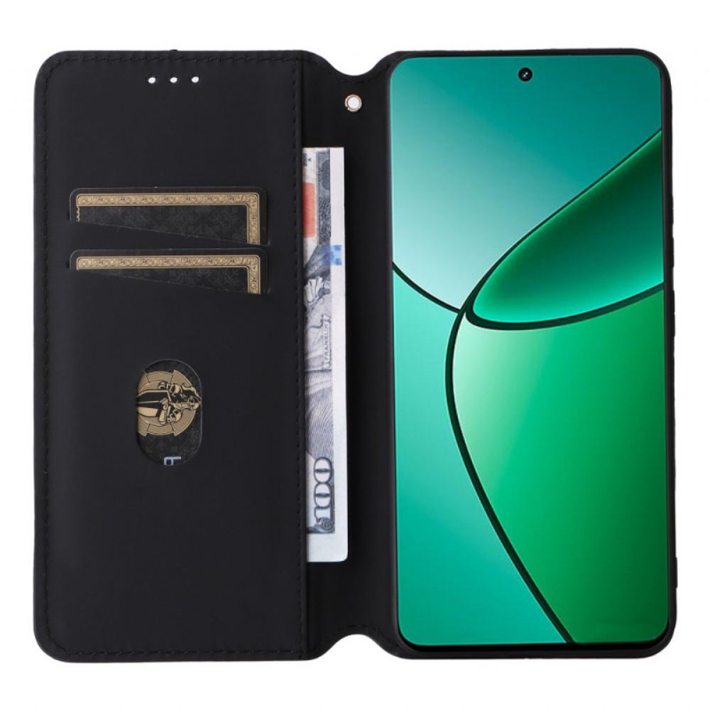 Kožené Pouzdro Folio Oppo Reno 11f 5g Diamantový Vzor