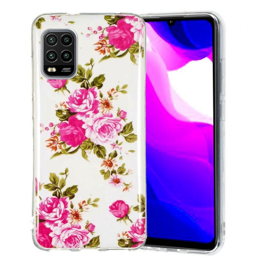 Kryty Na Mobil Na Xiaomi Mi 10 Lite Fluorescenční Květiny Liberty