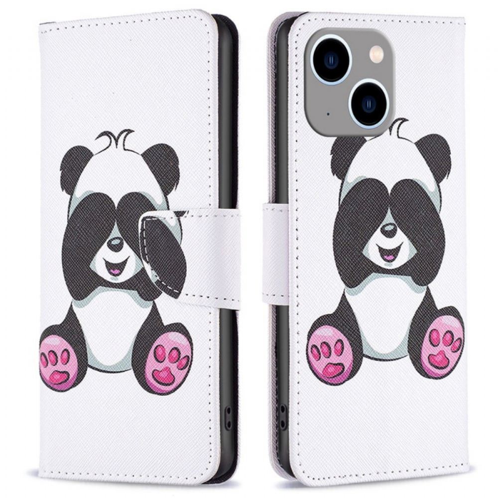 Flipové Pouzdro Na iPhone 14 Plus Panda Zábava