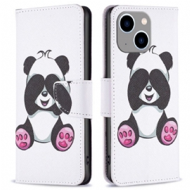 Flipové Pouzdro Na iPhone 14 Plus Panda Zábava