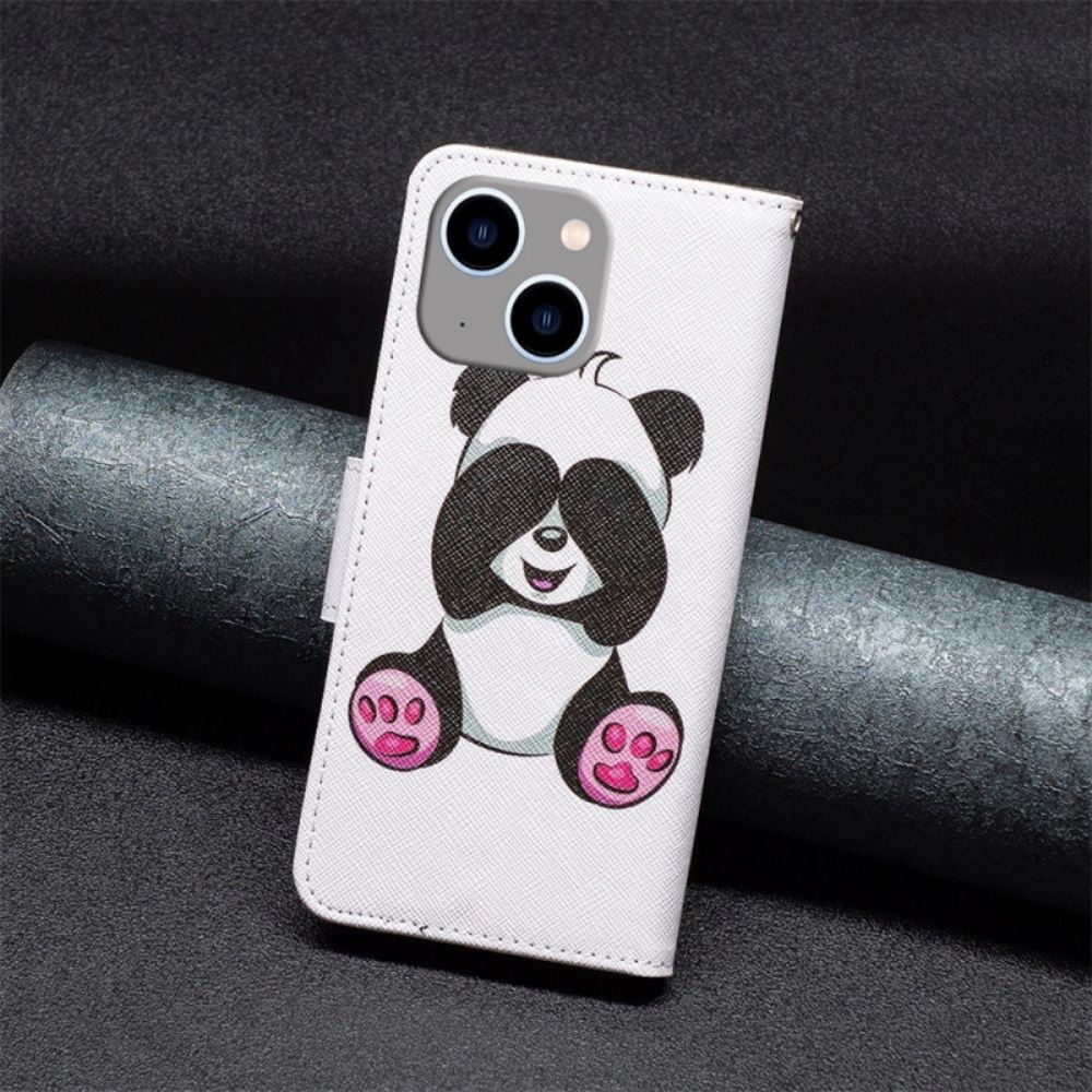 Flipové Pouzdro Na iPhone 14 Plus Panda Zábava