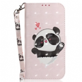 Flipové Pouzdro Na Xiaomi 12 / 12X Na Lana Panda Love With Lanyard