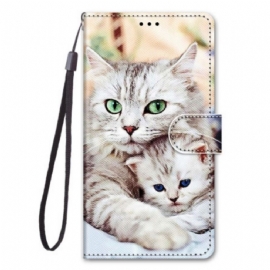 Flipové Pouzdro Na Xiaomi 12 / 12X Na Lana Strappy Cat Family