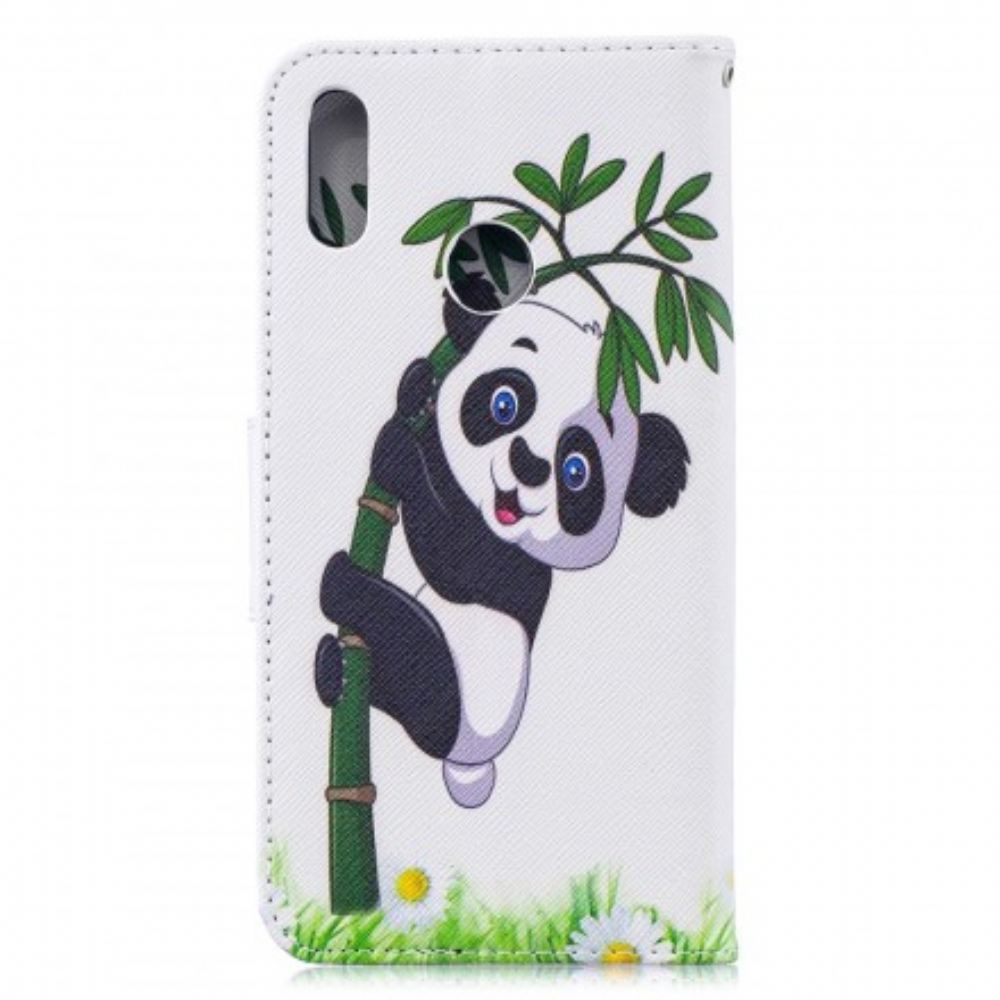 Flipové Pouzdro Na Huawei Y7 2019 Panda Na Bambusu