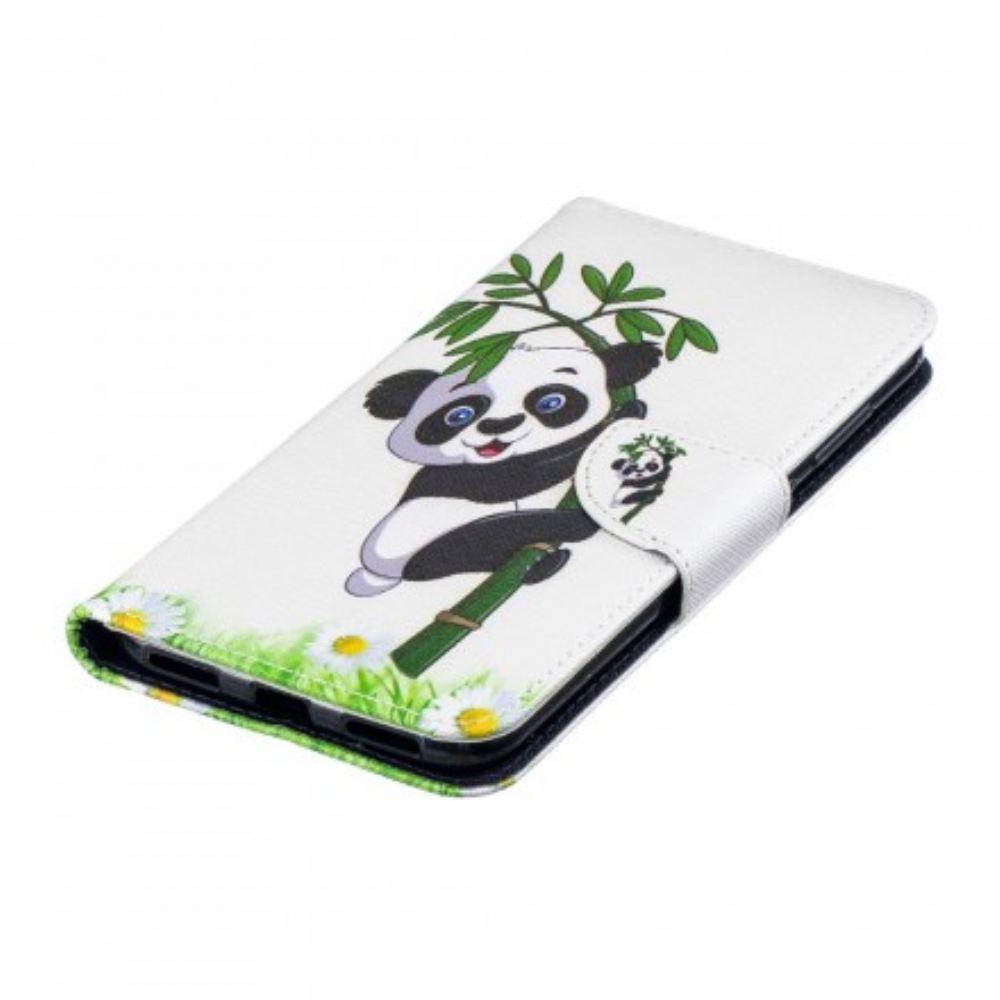 Flipové Pouzdro Na Huawei Y7 2019 Panda Na Bambusu