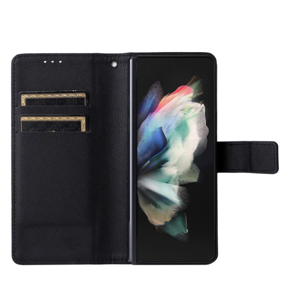 Flipové Pouzdro Na Samsung Galaxy Z Fold 3 5G Styl Vintage Kůže