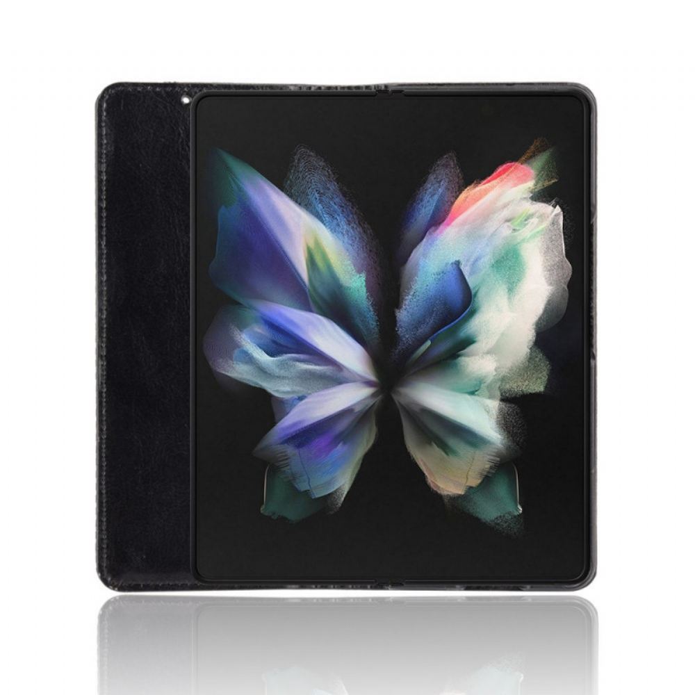 Flipové Pouzdro Na Samsung Galaxy Z Fold 3 5G Stylizovaný Kožený Držák Stylusu