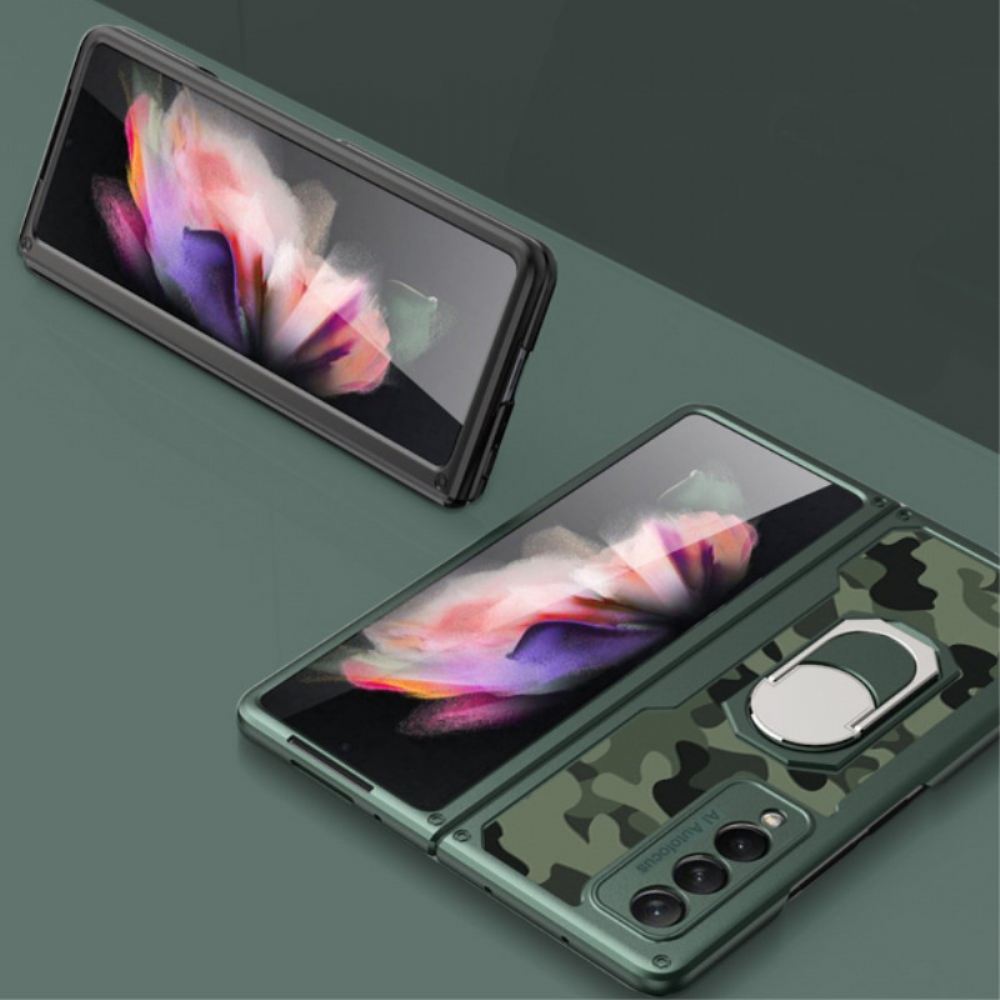 Kryt Na Samsung Galaxy Z Fold 3 5G Kamuflážní Kroužek-podpora Gkk