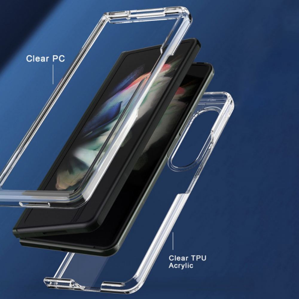 Kryt Na Samsung Galaxy Z Fold 3 5G Průhledné Barevné Okraje