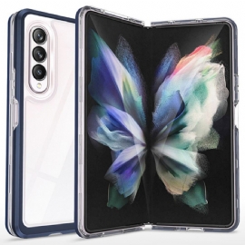 Kryt Na Samsung Galaxy Z Fold 3 5G Transparentní Hybridní Barevné Okraje