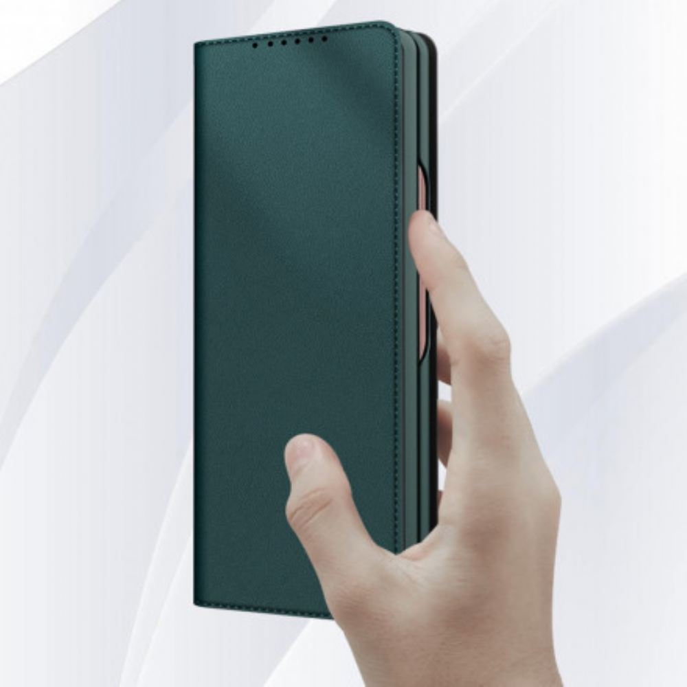 Kryty Na Mobil Na Samsung Galaxy Z Fold 3 5G Flipové Pouzdro Dělená Kůže Na Dotek