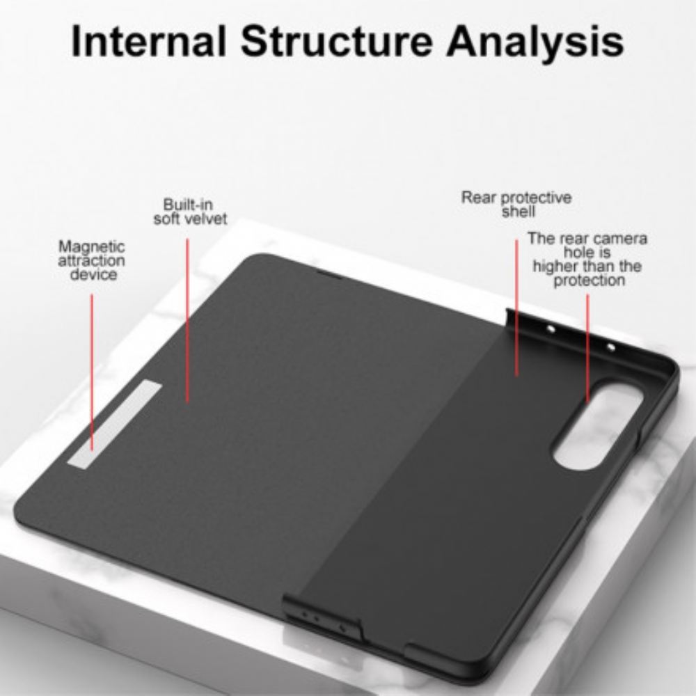 Kryty Na Mobil Na Samsung Galaxy Z Fold 3 5G Flipové Pouzdro Mechanismus Z Tvrzeného Skla Gkk