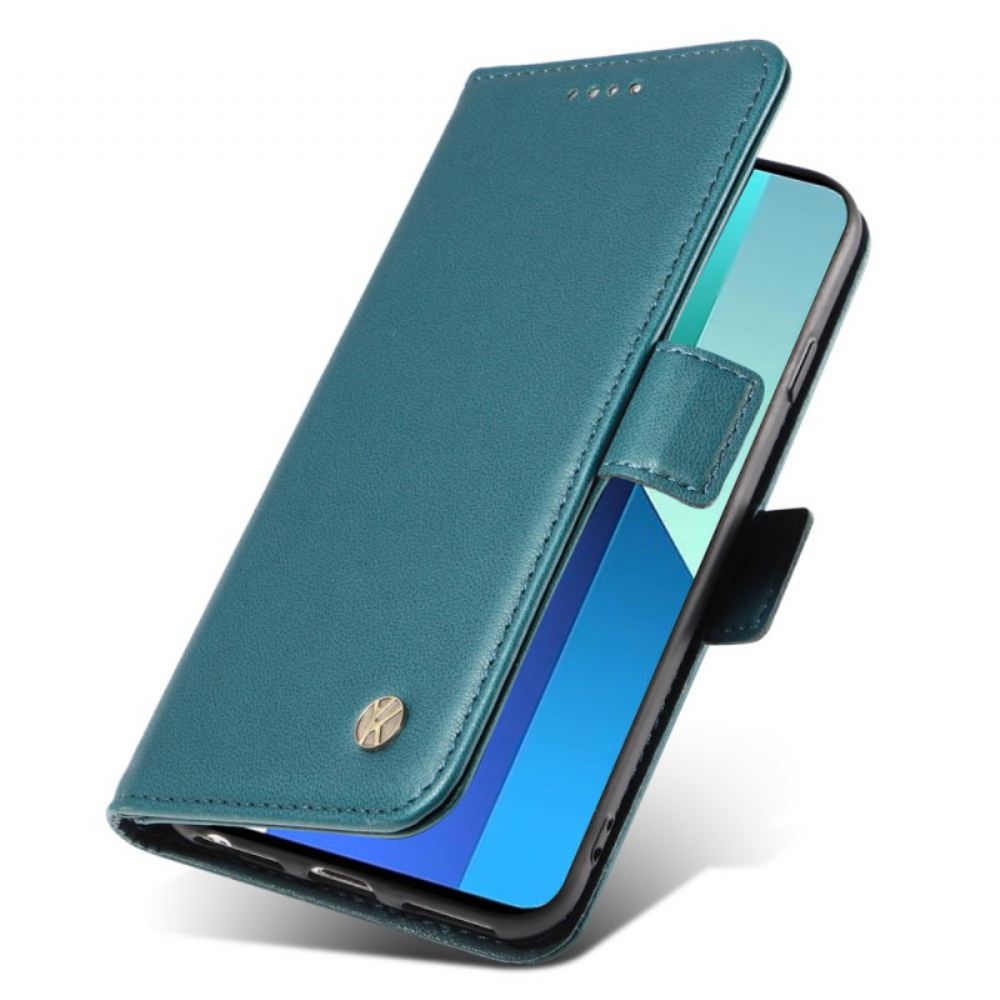 Kožené Pouzdro Folio Xiaomi Redmi Note 13 4g Yikatu