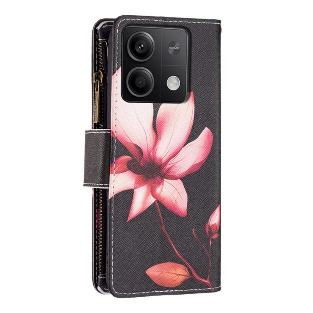 Kožený Kryt Xiaomi Redmi Note 13 4g Peněženka Lotus