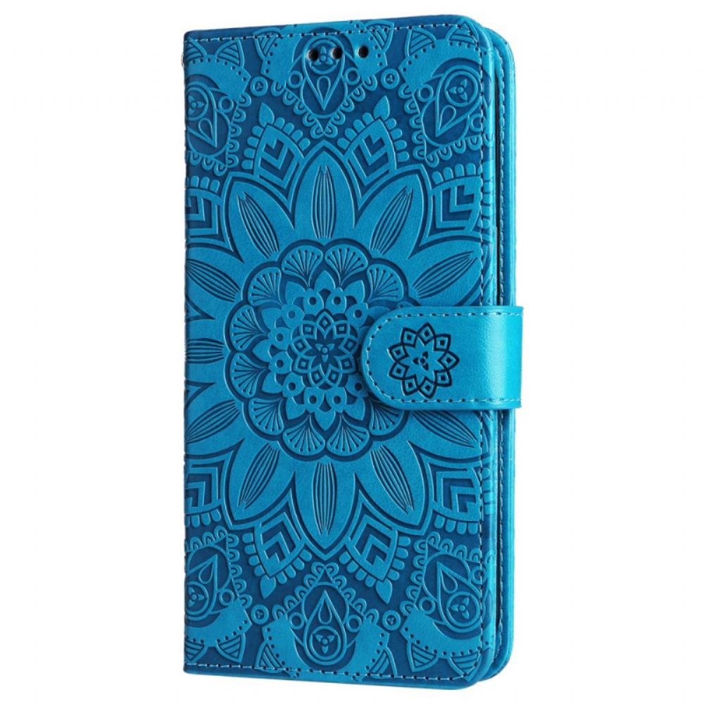 Peněženková Pouzdra Xiaomi Redmi Note 13 4g Květinová Mandala S Popruhem