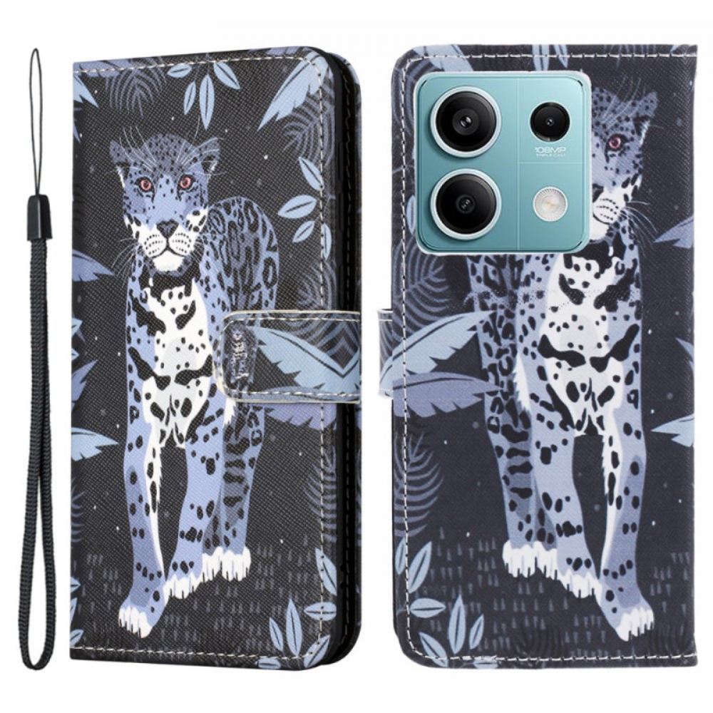 Peněženková Pouzdra Xiaomi Redmi Note 13 4g Leopardí Popruh