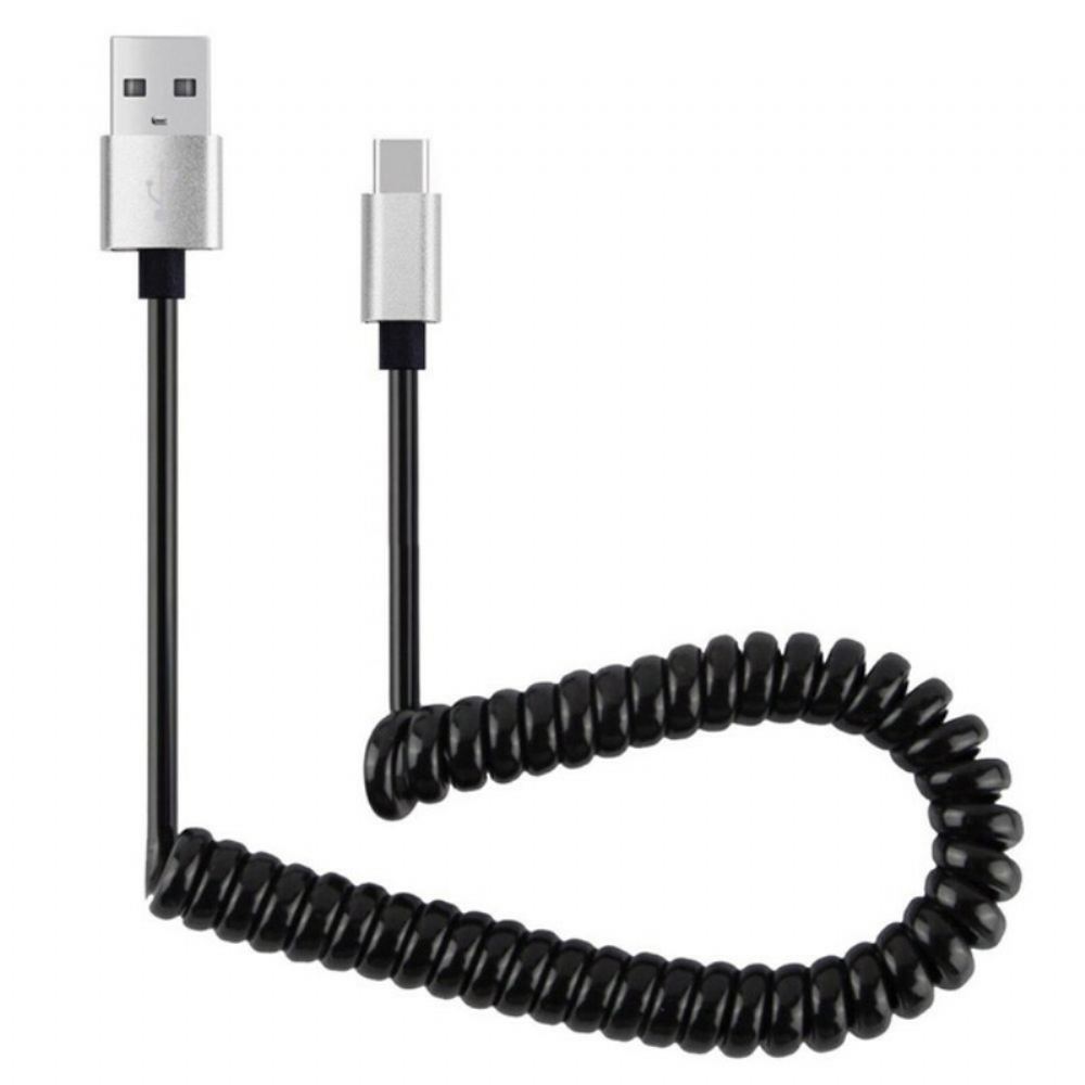 Usb Na Usb C Pružinový Nabíjecí Kabel