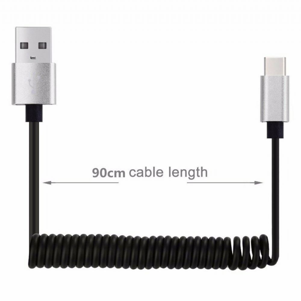 Usb Na Usb C Pružinový Nabíjecí Kabel