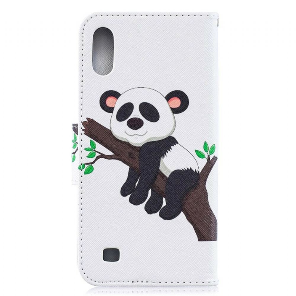 Flipové Pouzdro Na Samsung Galaxy A10 Líná Panda