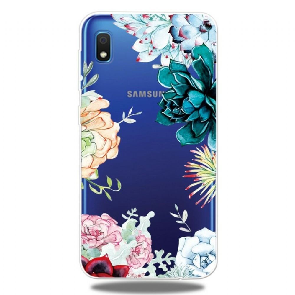 Kryt Na Samsung Galaxy A10 Bezešvé Akvarelové Květiny