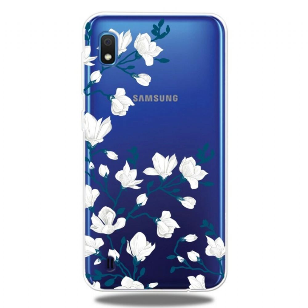 Kryt Na Samsung Galaxy A10 Bílé Květy