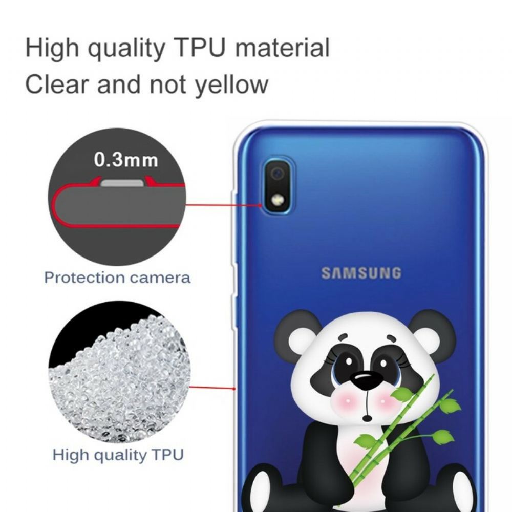 Kryt Na Samsung Galaxy A10 Transparentní Smutná Panda