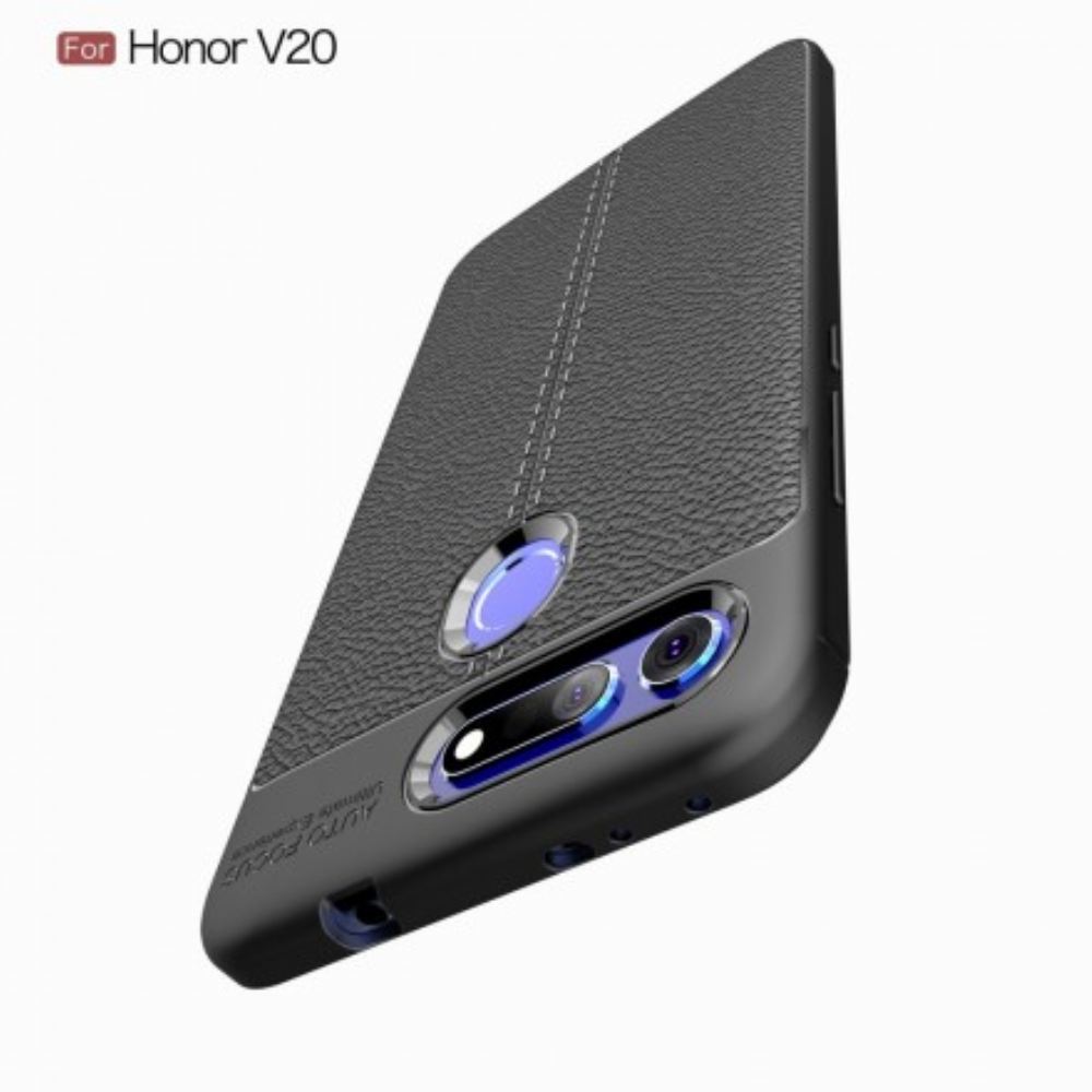 Kryty Na Mobil Na Honor View 20 Efekt Kůže Litchi S Dvojitou Linií