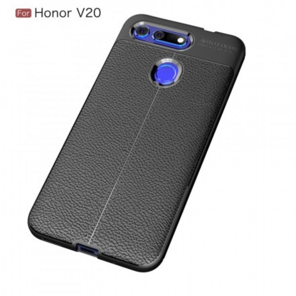 Kryty Na Mobil Na Honor View 20 Efekt Kůže Litchi S Dvojitou Linií