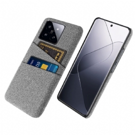 Kryt Xiaomi 14 Fabric Double Card Holder