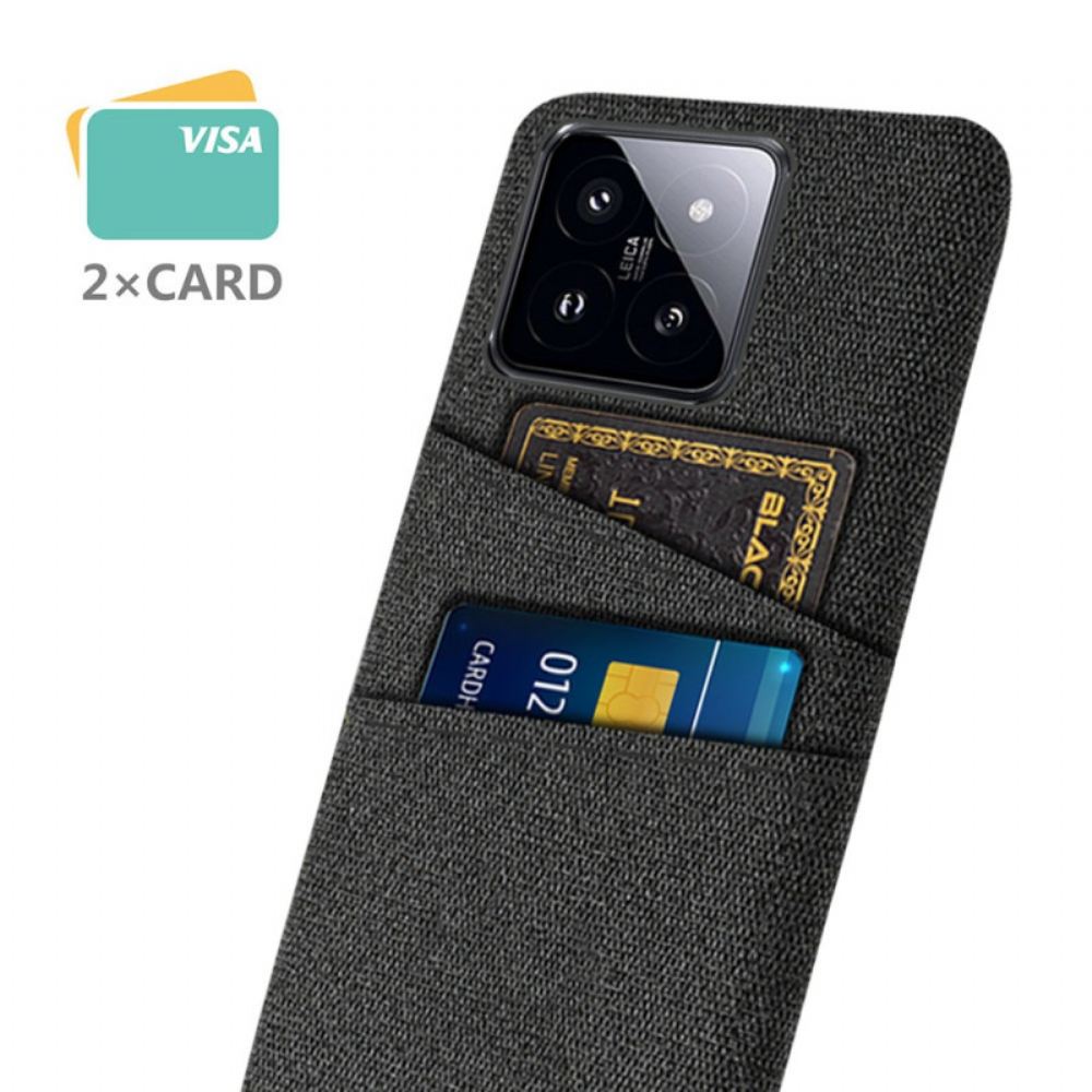 Kryt Xiaomi 14 Fabric Double Card Holder