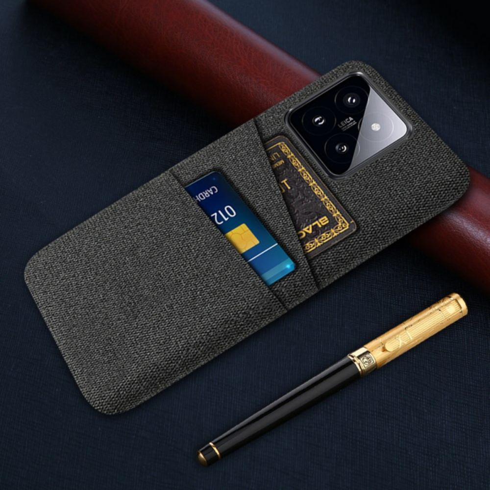 Kryt Xiaomi 14 Fabric Double Card Holder