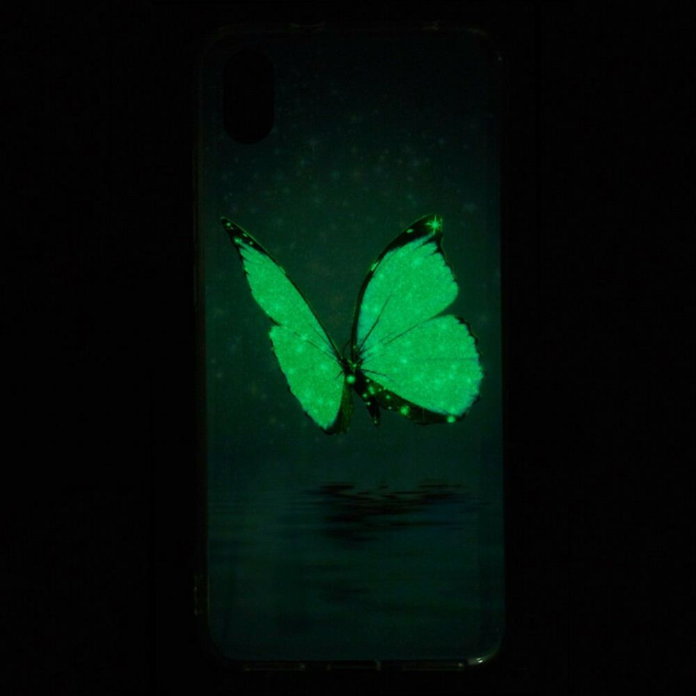 Kryt Na Xiaomi Redmi 7A Fluorescenční Modrý Motýl