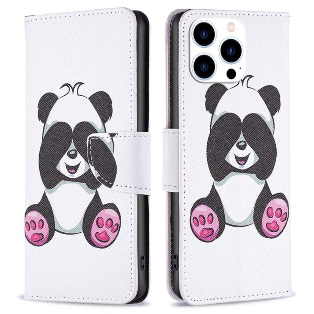 Flipové Pouzdro Na iPhone 14 Pro Panda