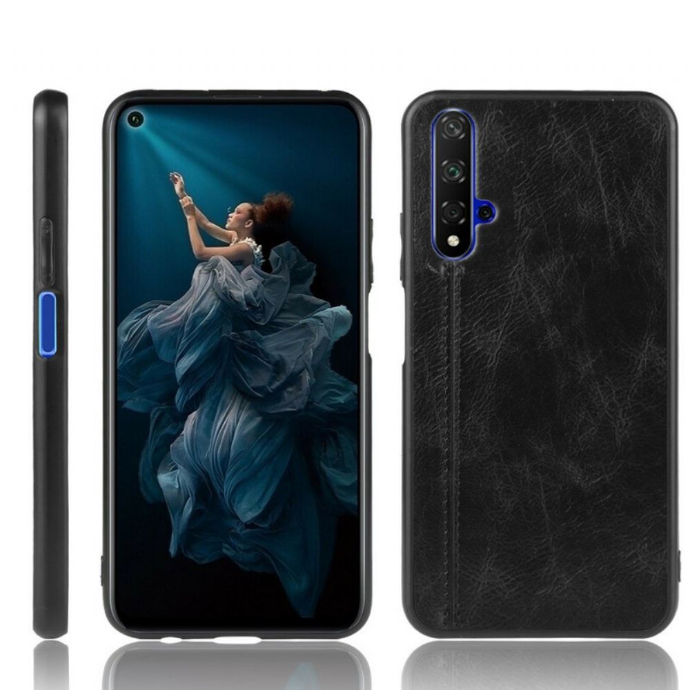 Kryt Na Huawei Nova 5T / Honor 20 Stylové Kožené Prošívání