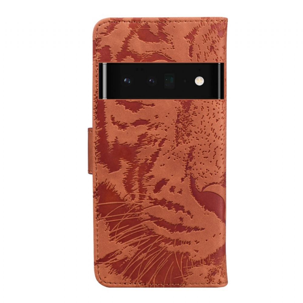 Flipové Pouzdro Na Oppo A74 4G Tiger Face Print