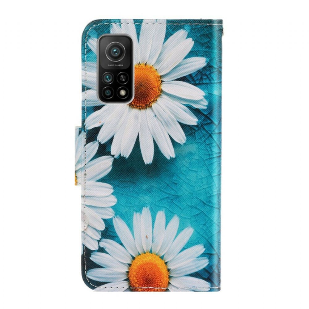 Flipové Pouzdro Na Xiaomi Mi 10T / 10T Pro Na Lana Strappy Daisies