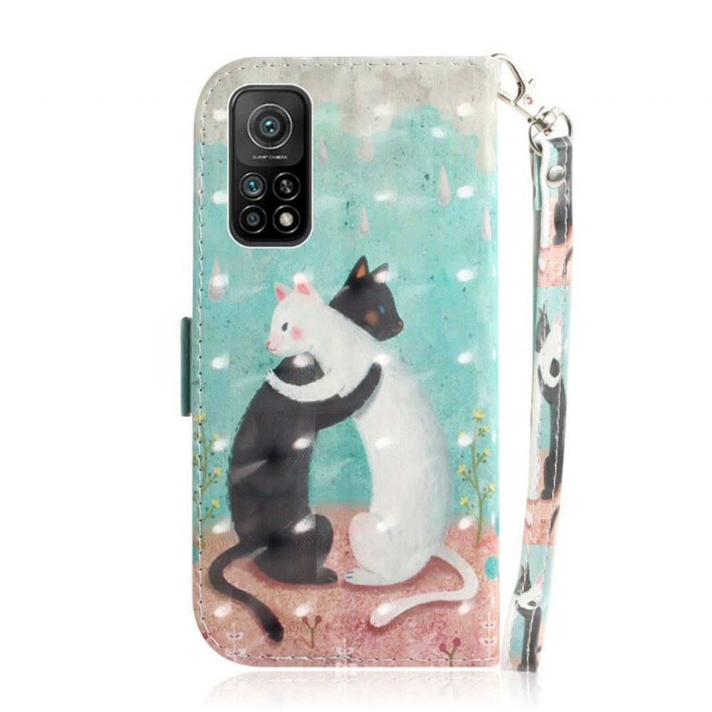 Flipové Pouzdro Na Xiaomi Mi 10T / 10T Pro Na Lana Tanga Cat Friends