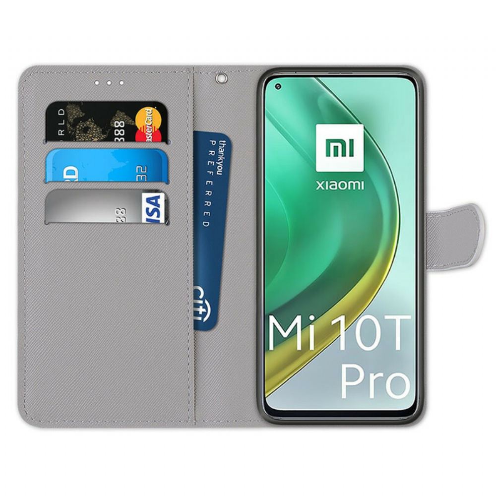 Flipové Pouzdro Na Xiaomi Mi 10T / 10T Pro Lev Se Šňůrkou