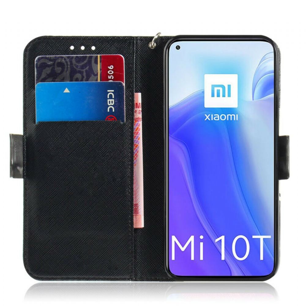 Kožené Pouzdro Na Xiaomi Mi 10T / 10T Pro Na Lana Mistrovská Mandala S Popruhem