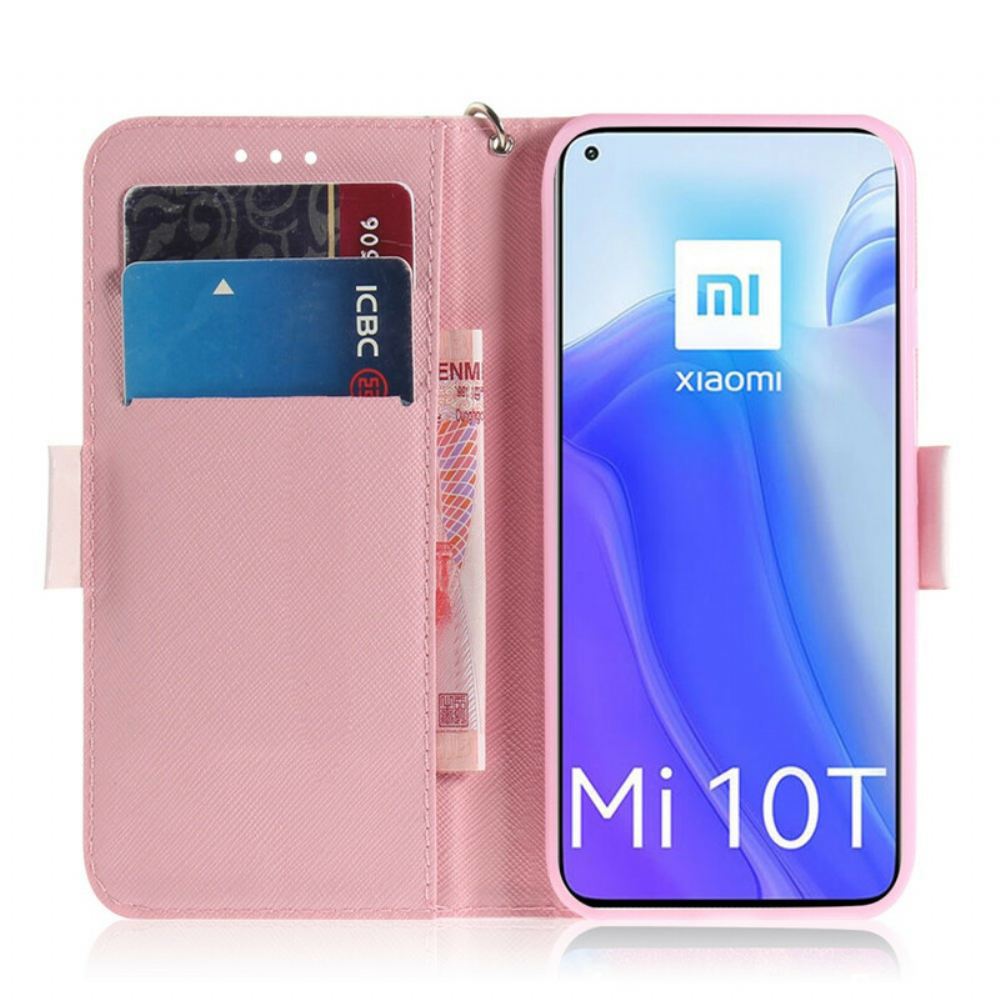 Kožené Pouzdro Na Xiaomi Mi 10T / 10T Pro Na Lana Páskové Čerpadlo