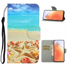 Kožené Pouzdro Na Xiaomi Mi 10T / 10T Pro Na Lana Strappy Beach