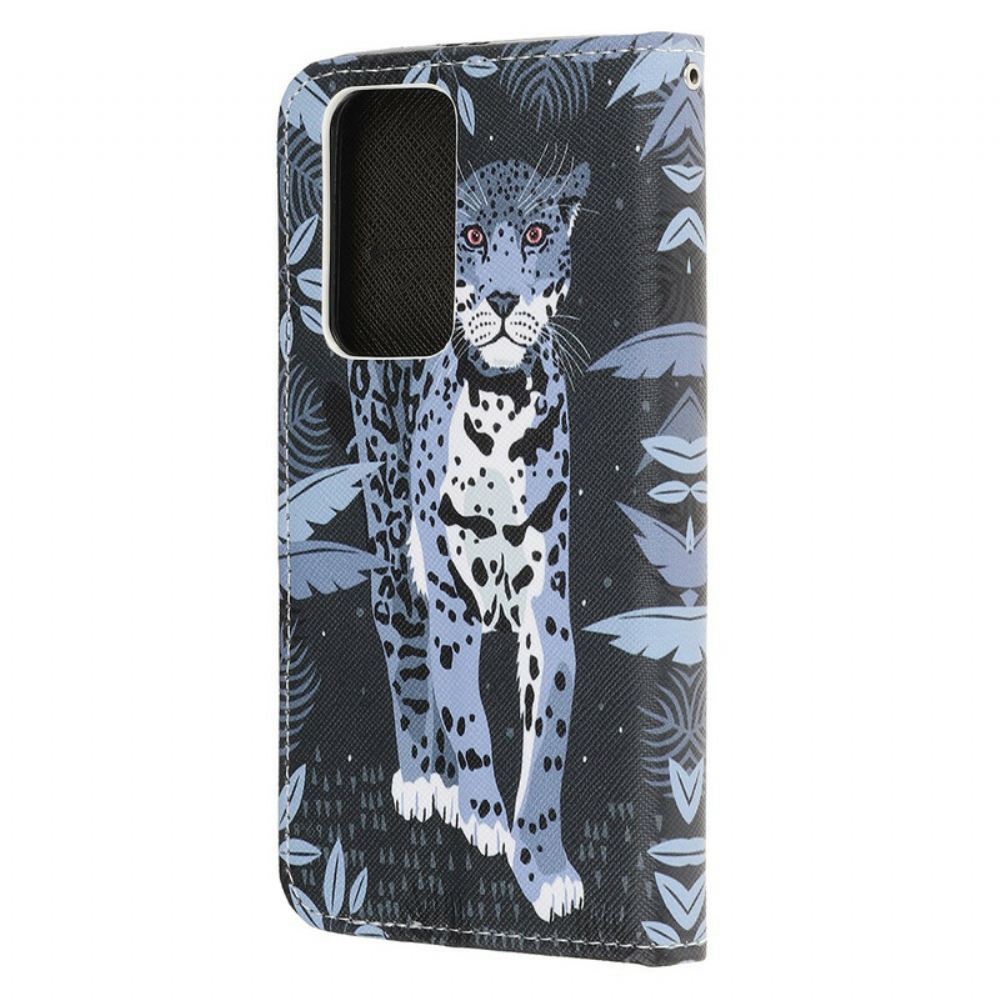 Kožené Pouzdro Na Xiaomi Mi 10T / 10T Pro Na Lana Strappy Leopard