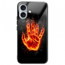 Kryt iPhone 16 Plus Tvrzené Sklo Fire Palm