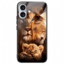 Kryt iPhone 16 Plus Tvrzené Sklo Lions