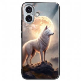 Kryt iPhone 16 Plus Tvrzené Sklo Moonlight Wolf