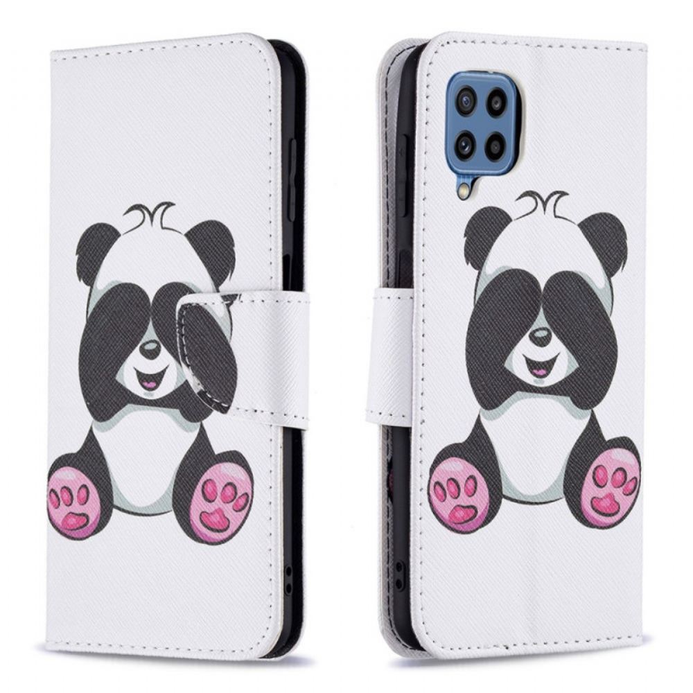 Kožené Pouzdro Na Samsung Galaxy M32 Panda Zábava